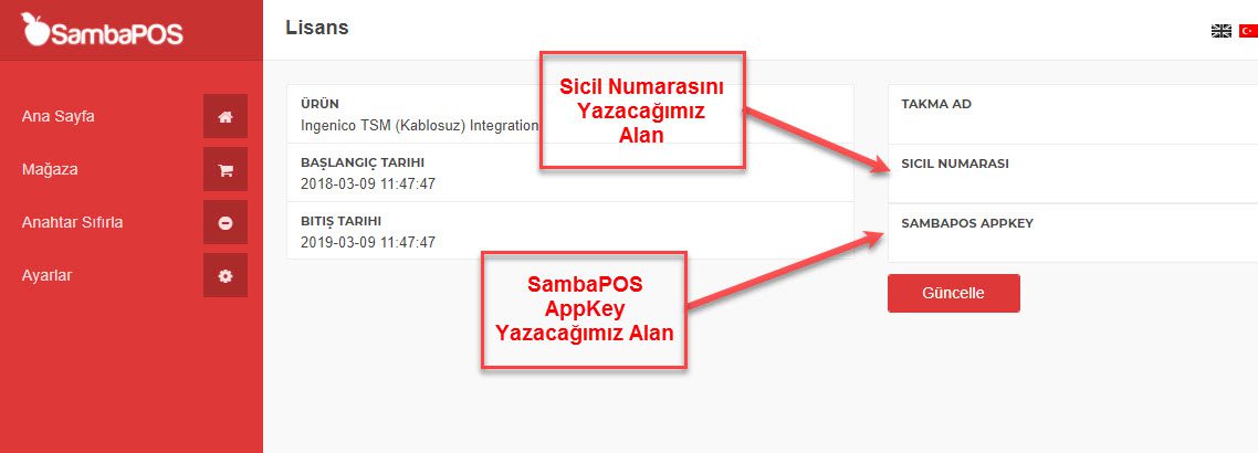 123455-1 6.5. Ingenico Yazarkasa TSM (Kablosuz Bağlantı) Entegrasyon Nasıl Yapılır?