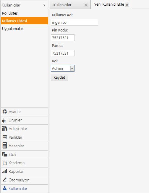 123456-1 6.5. Ingenico Yazarkasa TSM (Kablosuz Bağlantı) Entegrasyon Nasıl Yapılır?