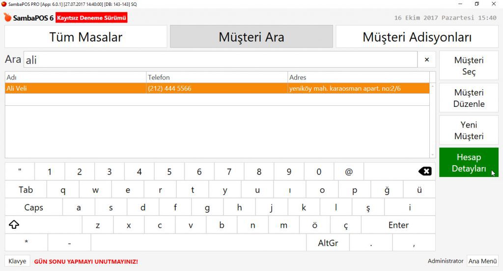5.1.10.c. Müşteri Hesabı Nasıl Borçlandırılır?
