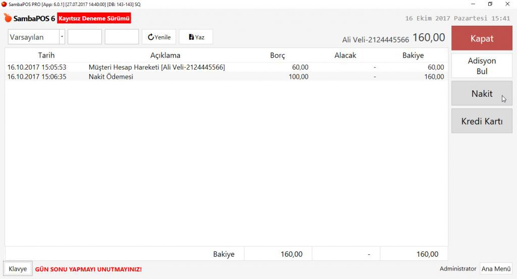 5.1.10.c. Müşteri Hesabı Nasıl Borçlandırılır?