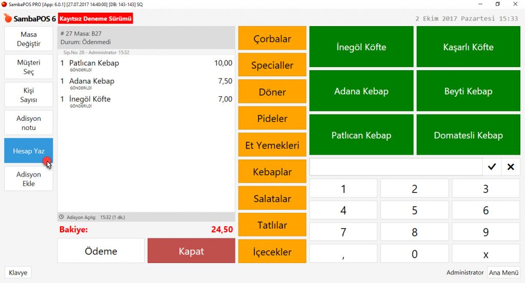 5.4.1. Hesap Nasıl Yazdırılır?