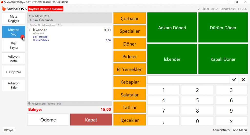 5.4.3. Müşteri Hesabına Açık Hesap Ödeme Nasıl Alınır?