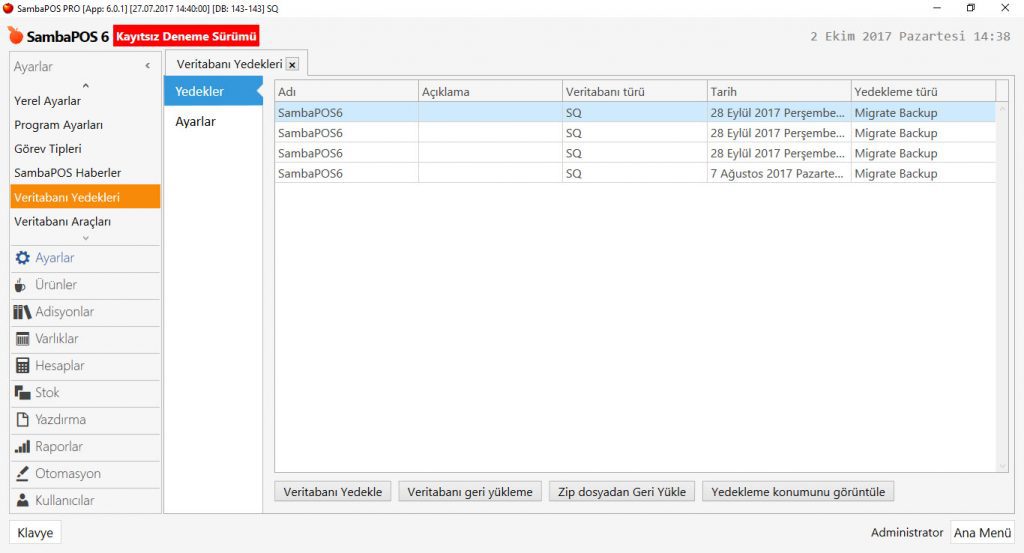 5.5.3. Yedek (Backup) Nasıl Alınır?