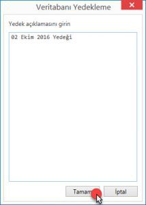 5.5.3. Yedek (Backup) Nasıl Alınır?