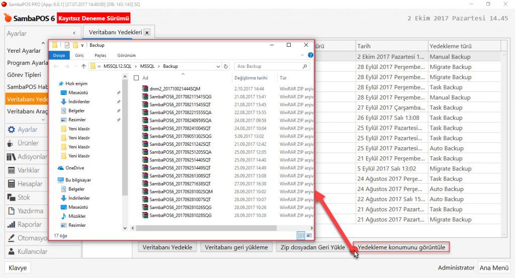 5.5.3. Yedek (Backup) Nasıl Alınır?