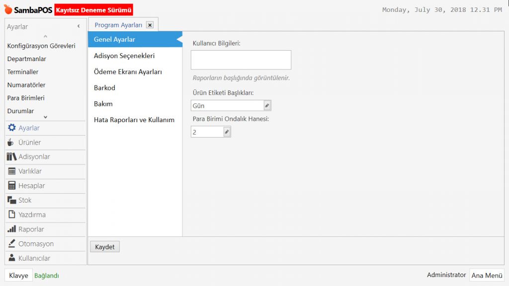 4.9. Günün Spesiyali Ürünleri Nasıl Tanımlanır?