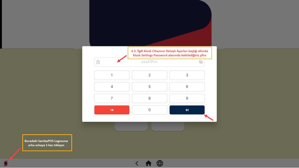 8.14. SambaPOS GO Kiosk V2 Kurulumu