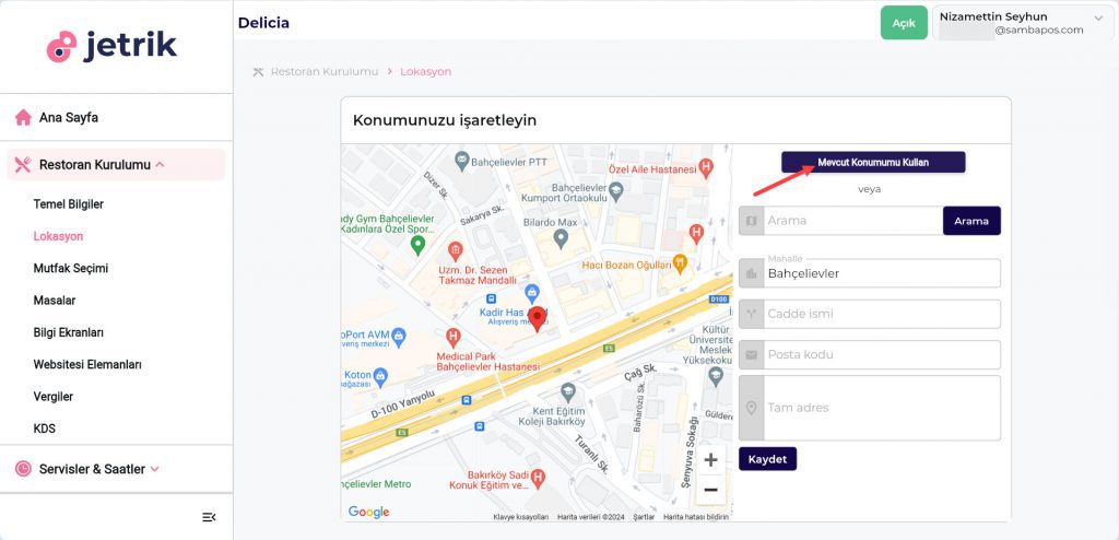 6.23. Jetrik QR Menu Entegrasyonu Nasıl Yapılır?