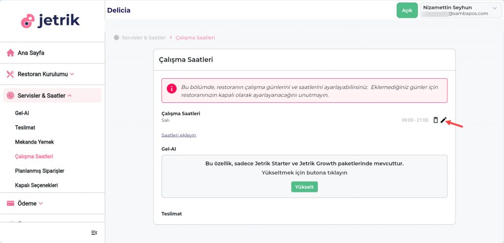 6.23. Jetrik QR Menu Entegrasyonu Nasıl Yapılır?
