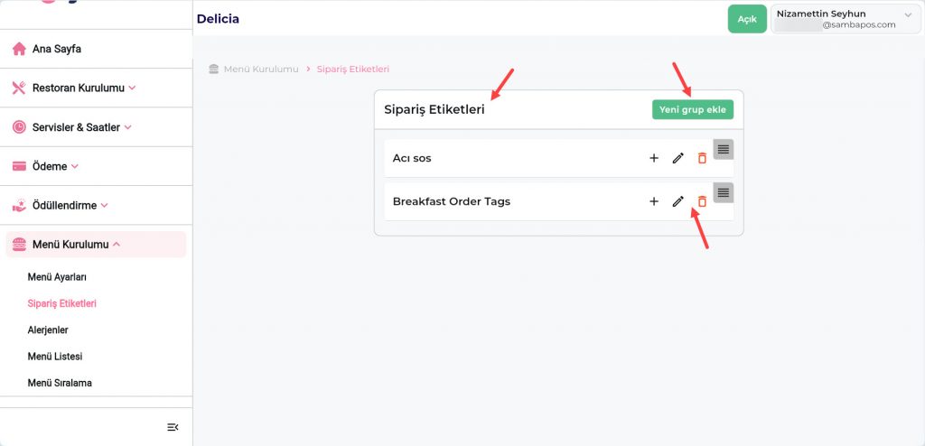 6.23. Jetrik QR Menu Entegrasyonu Nasıl Yapılır?