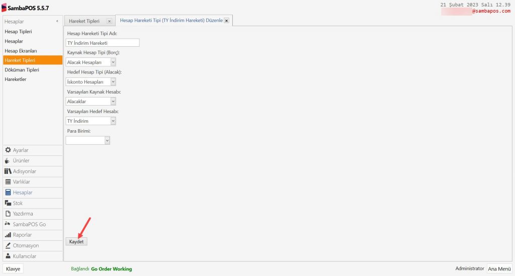 6.17. Go Order Trendyol Yemek Entegrasyonu