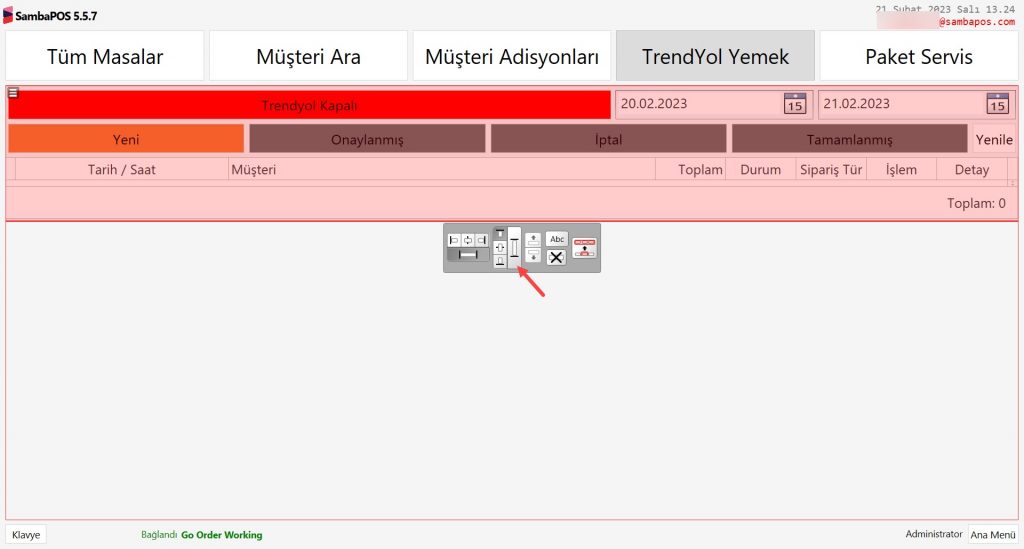 6.17. Go Order Trendyol Yemek Entegrasyonu